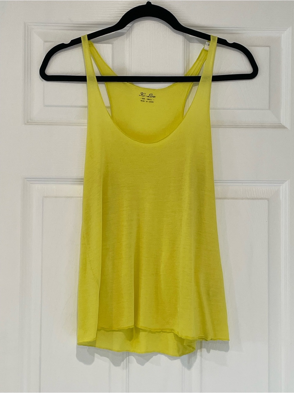 Scoop Neck Tank in Lemon Yellow